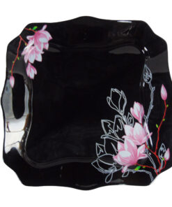Farfurie Patrata Intinsa cu Model Floral ROZ