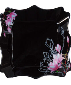 Farfurie Patrata Adanca felul 2 Model Floral ROZ