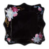 Farfurie Patrata Adanca felul doi Model Floral ROZ-ALB