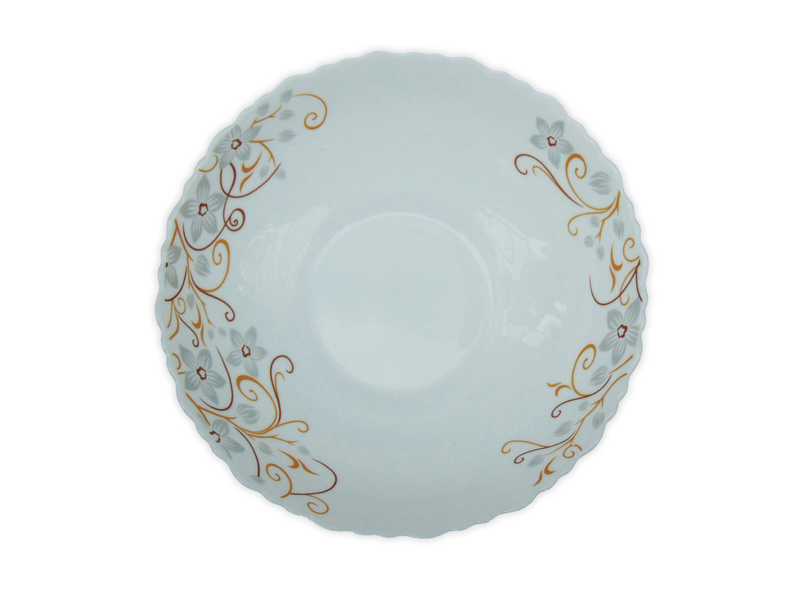Bol Salata Rotund cu Model Floral GRI-MARO