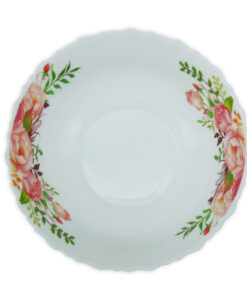 Bol Supa Rotund cu Model Floral ROZ-VERDE