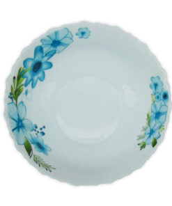 Bol Supa Rotund cu Model Floral TURQOISE