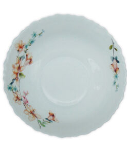 Bol Supa Rotund cu Model Floral CREM