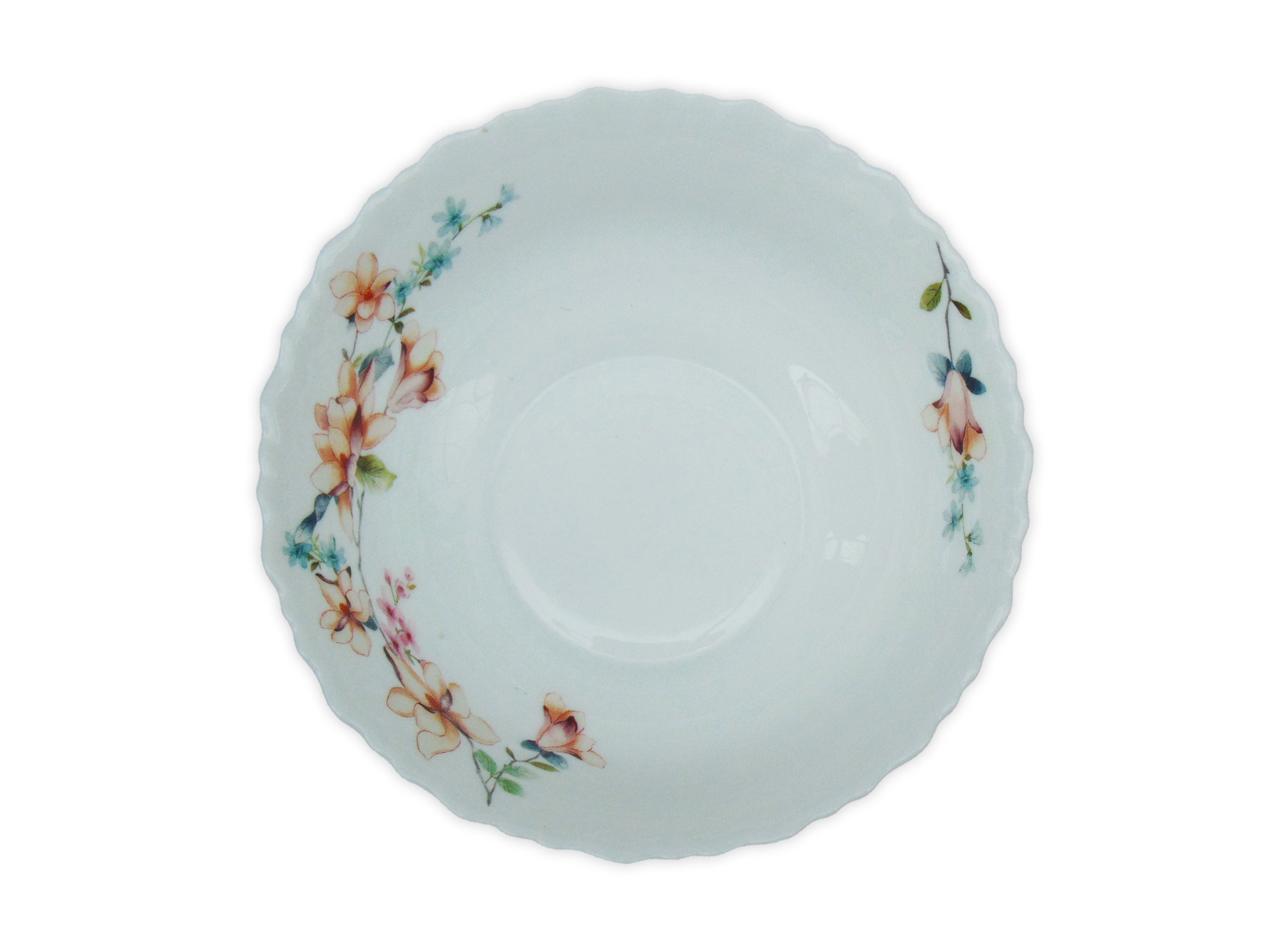Bol Supa Rotund cu Model Floral CREM