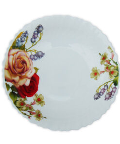 Farfurie Adânca Felul Doi cu Model Floral TRANDAFIR