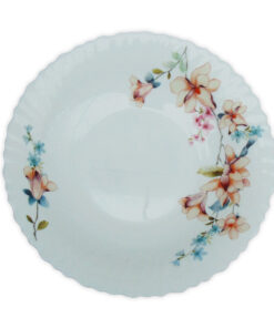 Farfurie Adânca Felul Doi cu Model Floral CREM