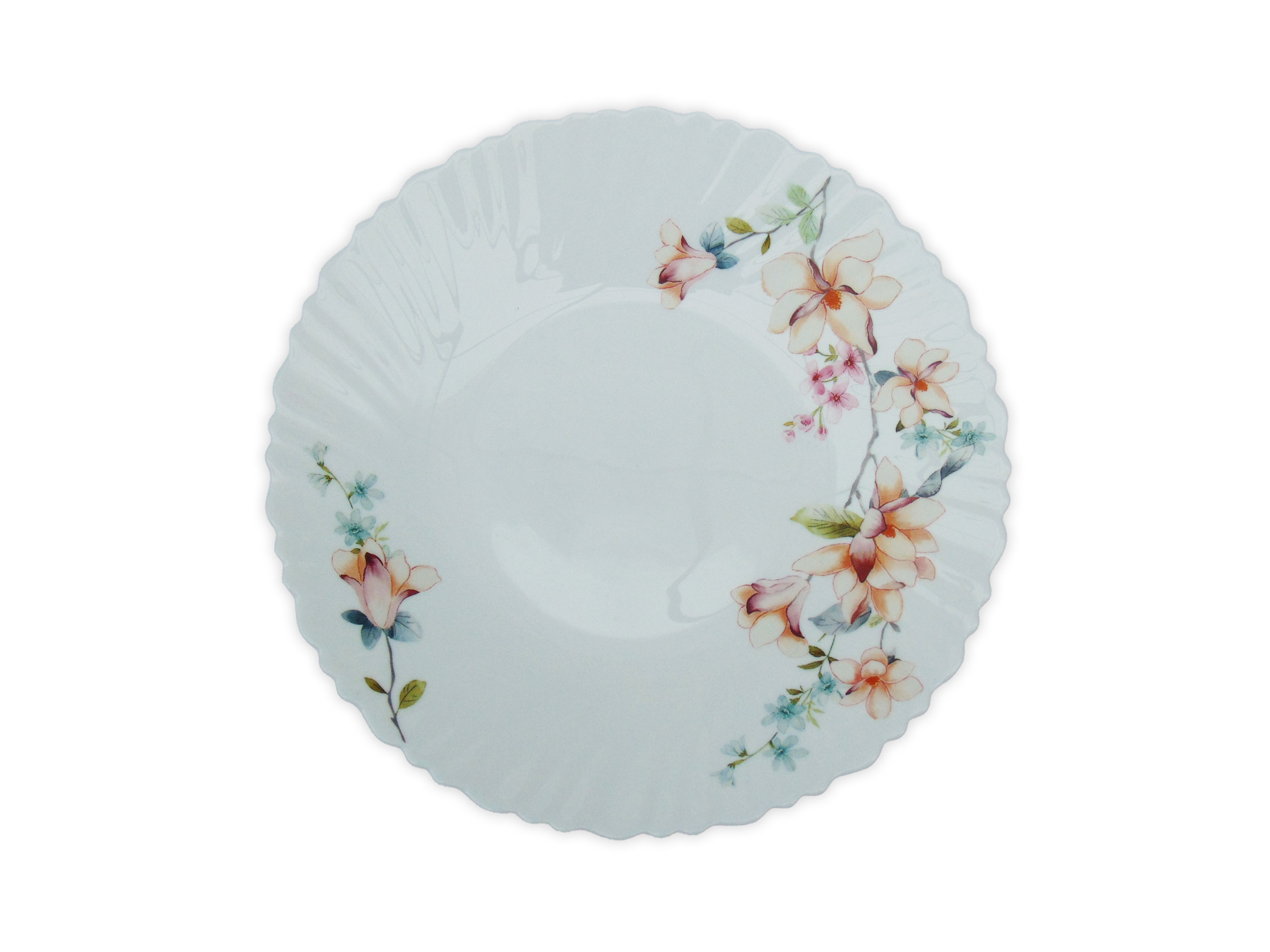 Farfurie Întinsa APERITIV cu Model Floral CREM