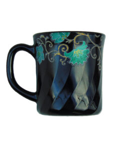 Cana Neagra cu Model Floral VERDE