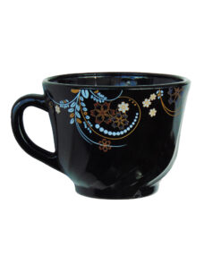 Ceașca pentru Cafea cu Model Floral ALB-AURIU