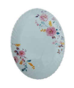 Platou Oval cu Model Floral ROZ-AURIU