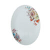 Platou Oval cu Model Floral Cărămiziu-Roz