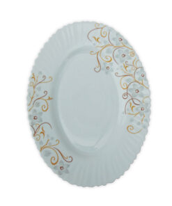 Platou Oval Alb cu Model Floral MARO