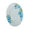 Platou Oval Alb cu Model Floral TURQOISE