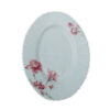 Platou Oval Alb cu Model Floral ROZ