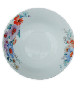 Bol Salata Rotund cu Model Floral LILA-BLEU