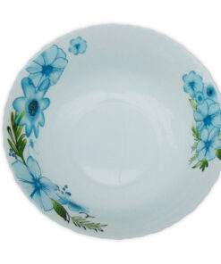 Bol Salata Rotund cu Model Floral TURQOISE