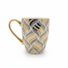Cana ceramica model Gri-Auriu
