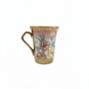 Ceașcă Aurie ceramică model floral Roz