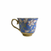 Ceașcă Aurie ceramică model floral Albastru