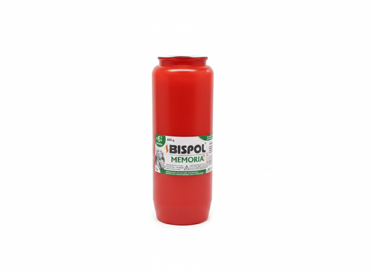 Candela Memoria Bispol Rosu 6 zile 400gr
