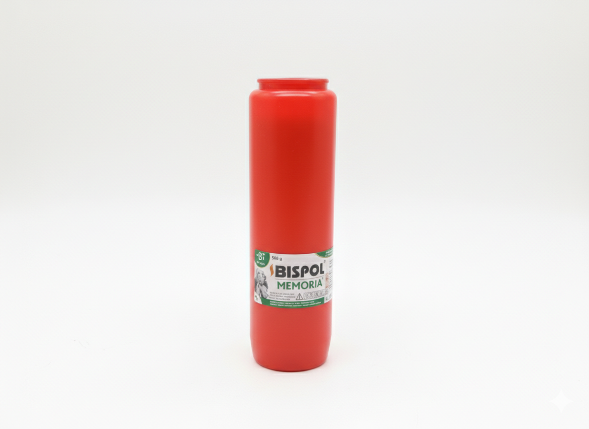Candela Memoria Bispol Rosu 8 zile 530gr