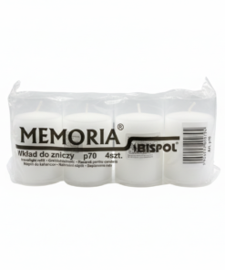 Set Candele 4 bucăți Memoria Bispol Alb p70
