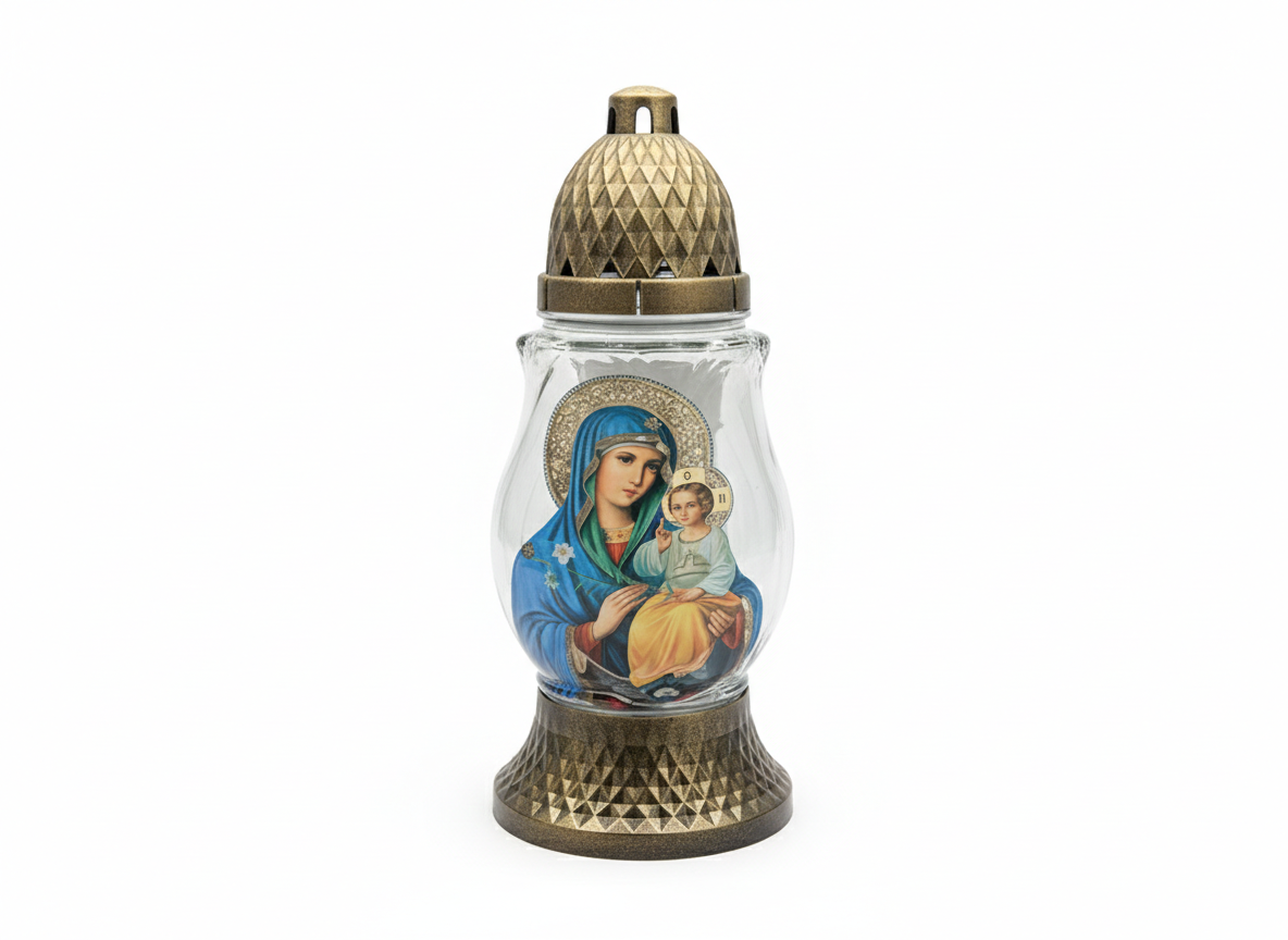 Candele din Sticla cu timp de ardere de 3,5 zile - Albastru