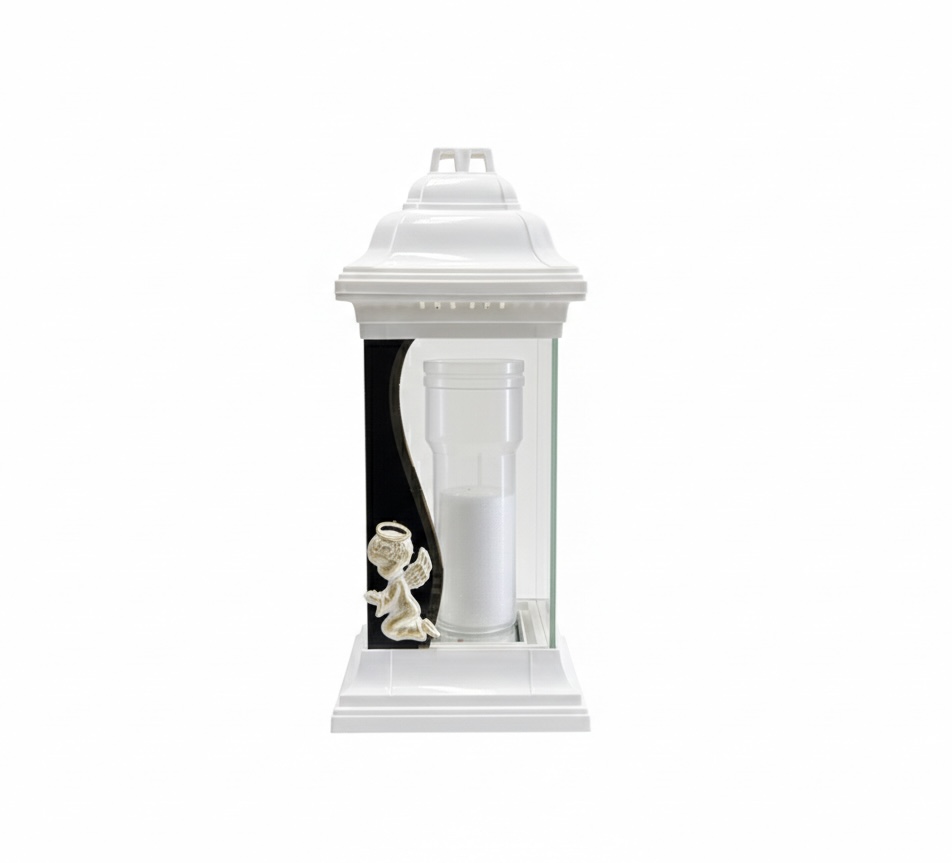 Candele PREMIUM din Sticla cu timp de ardere de 6 zile / 8 Zile - Înger
