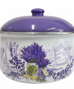 Cratite cu capac emailate Lavanda